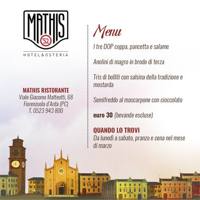 menu mathis hotel osteria